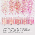 Bulk Hexagon glitter mixed size chunky glitter shapes for body nail face and crafts